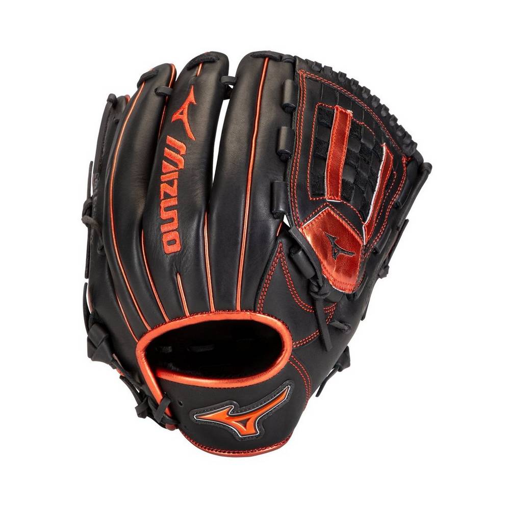 Mizuno Men's MVP Prime SE Pitcher Baseball Glove 12" Black/Red (312841-ZVI)